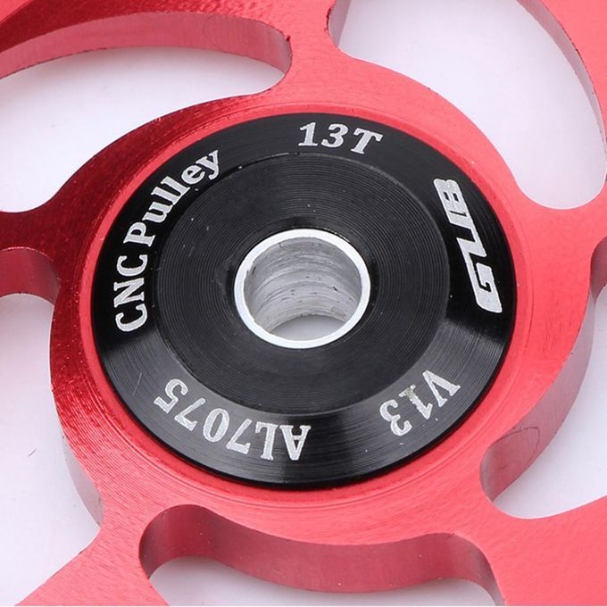 MTB Road Bike Rear Dial Guide Roller Durable Bearing 13 Teeth Red