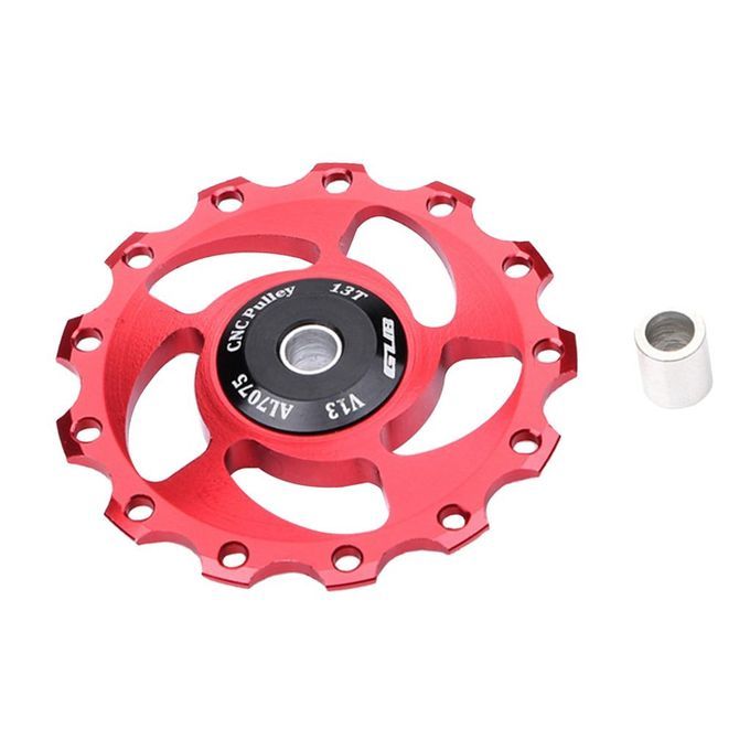 MTB Road Bike Rear Dial Guide Roller Durable Bearing 13 Teeth Red