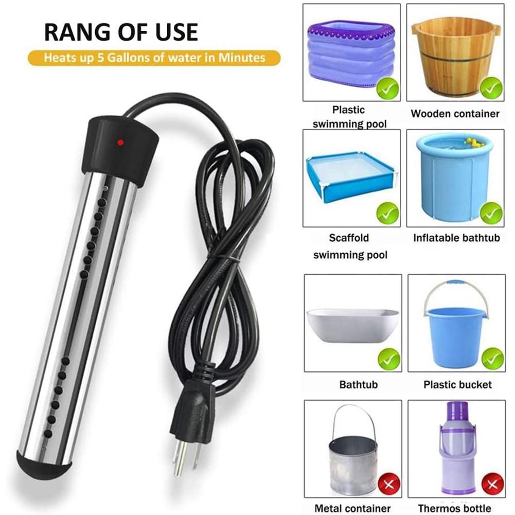 Immersion Heater, Portable Electric Submersible Instant