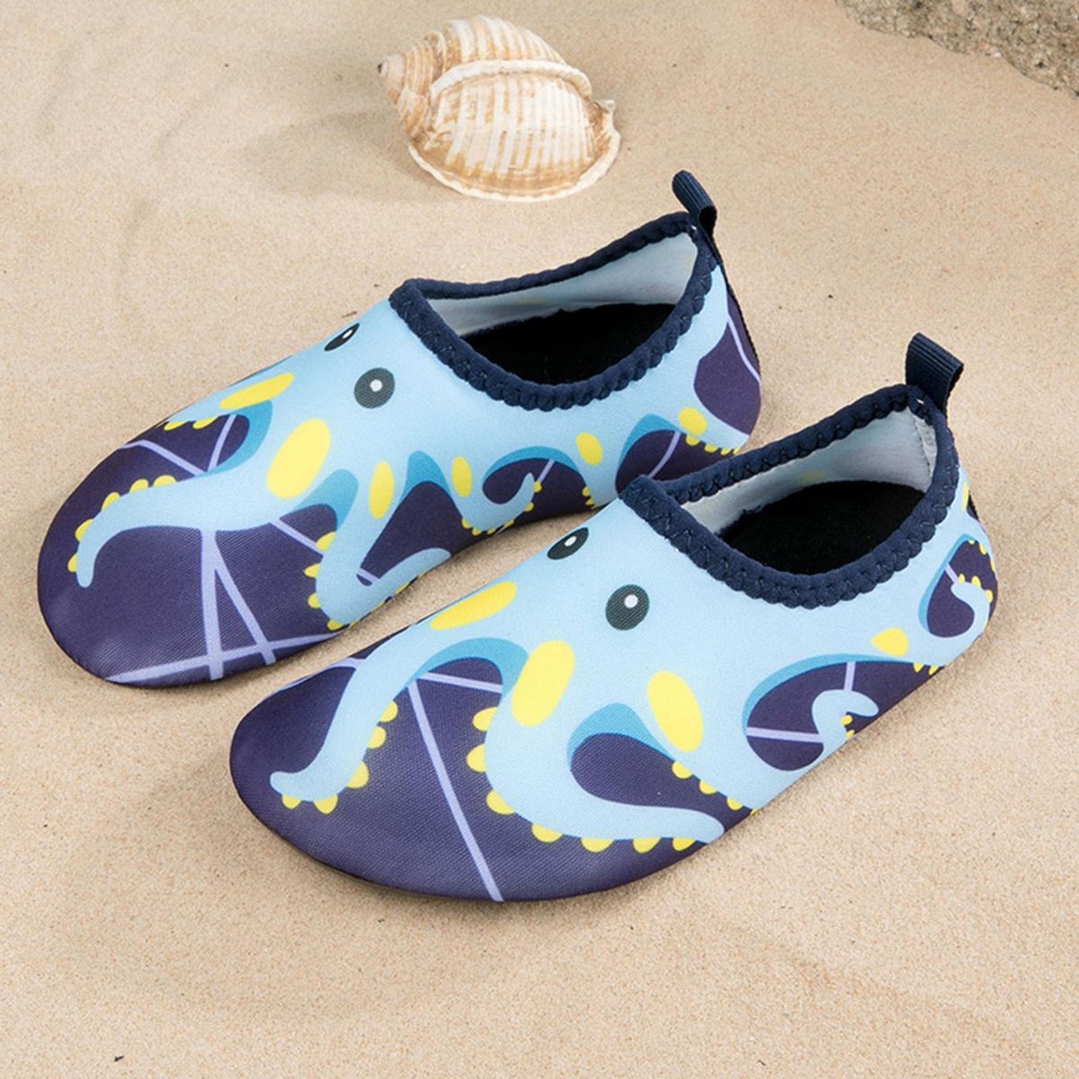 1 Pair Beach Shoes Beach Pool Toddler Kids Barefoot Skin Shoes Light Blue