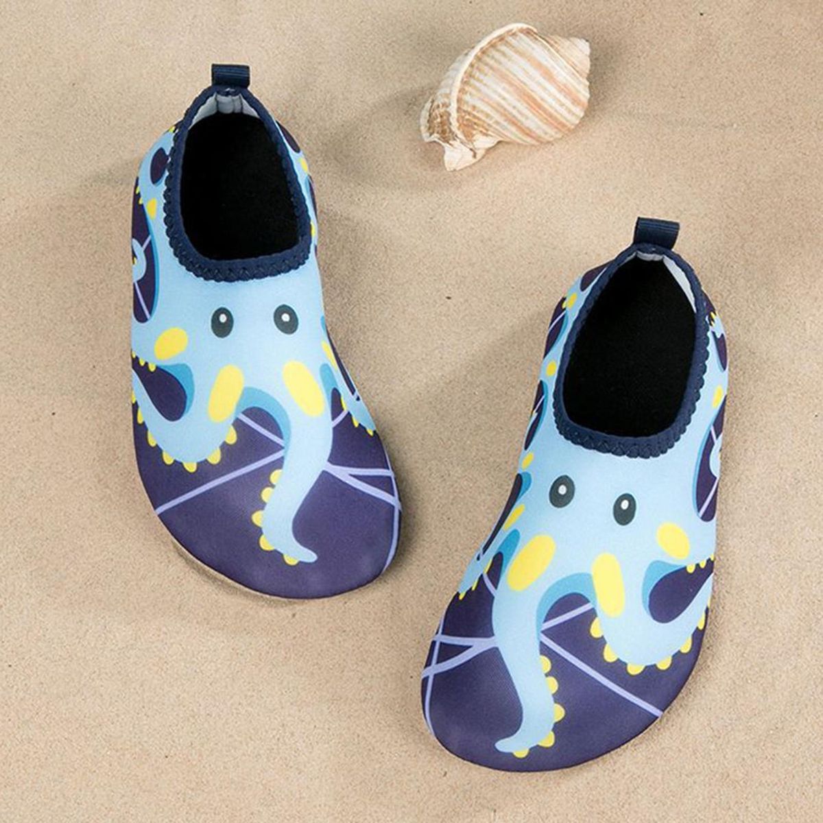 1 Pair Beach Shoes Beach Pool Toddler Kids Barefoot Skin Shoes Light Blue
