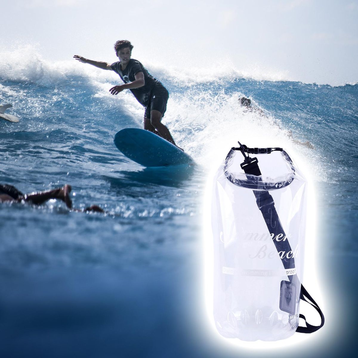 Snorkeling Pouch Clothes Equipment Organizer Bag Diving Pouch Transparent