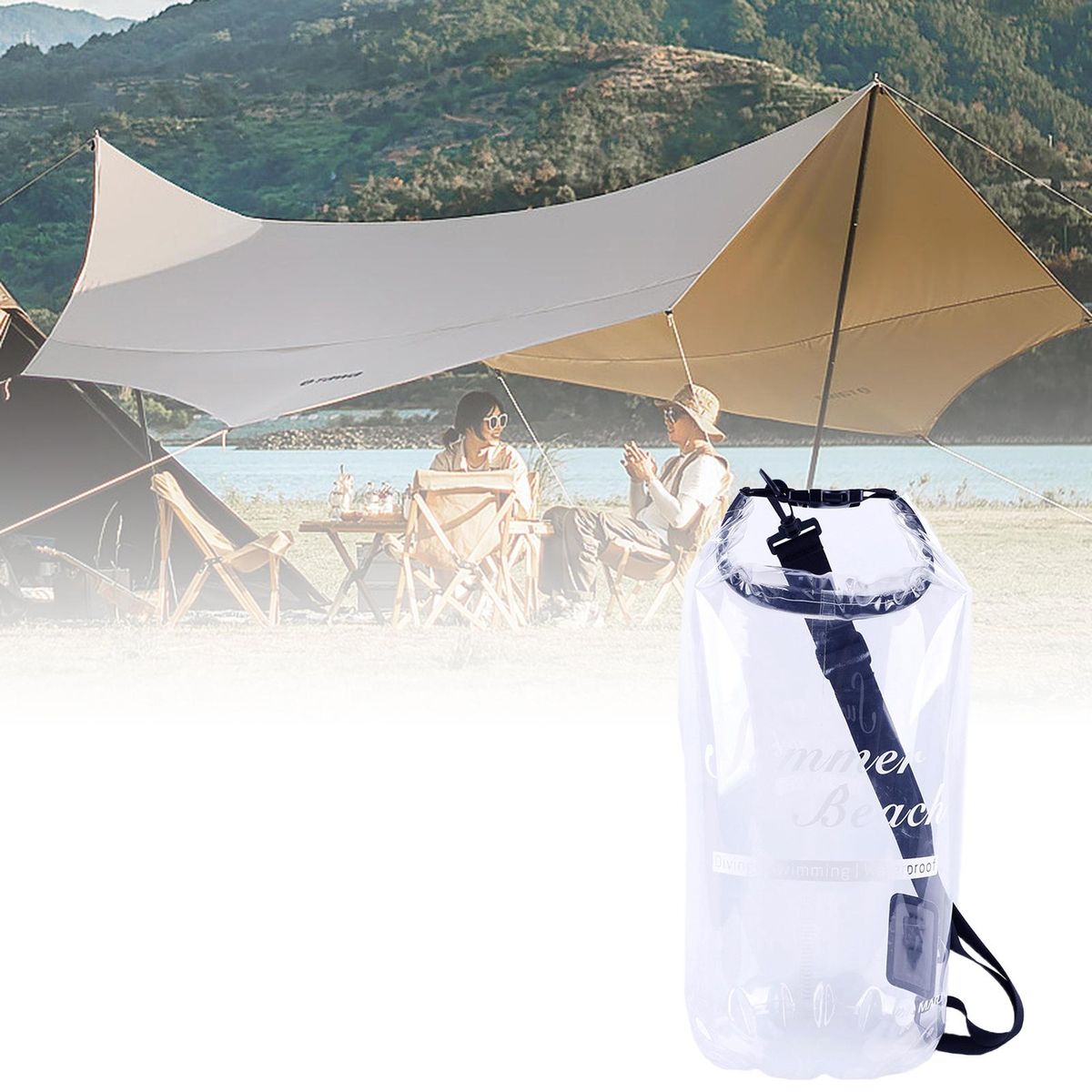 Snorkeling Pouch Clothes Equipment Organizer Bag Diving Pouch Transparent