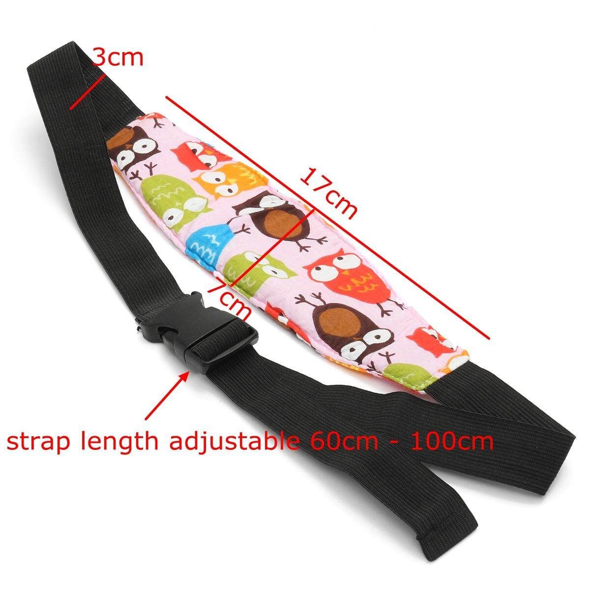 2pcs Baby Car Seat Sleep Head Children Travel Safety Adjustable Strap Belt Pink Olw Birds