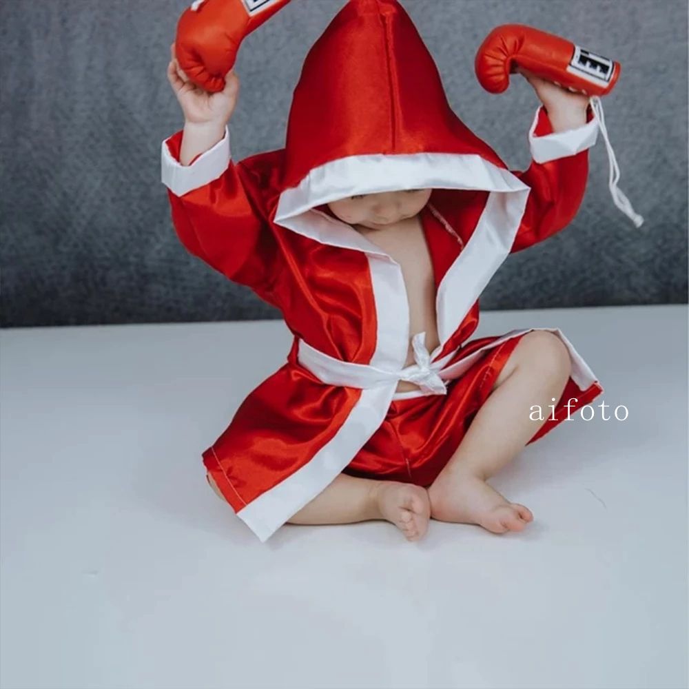 Baby Boxer Red Robe And Pants Set Sanda Free Fight Boxing