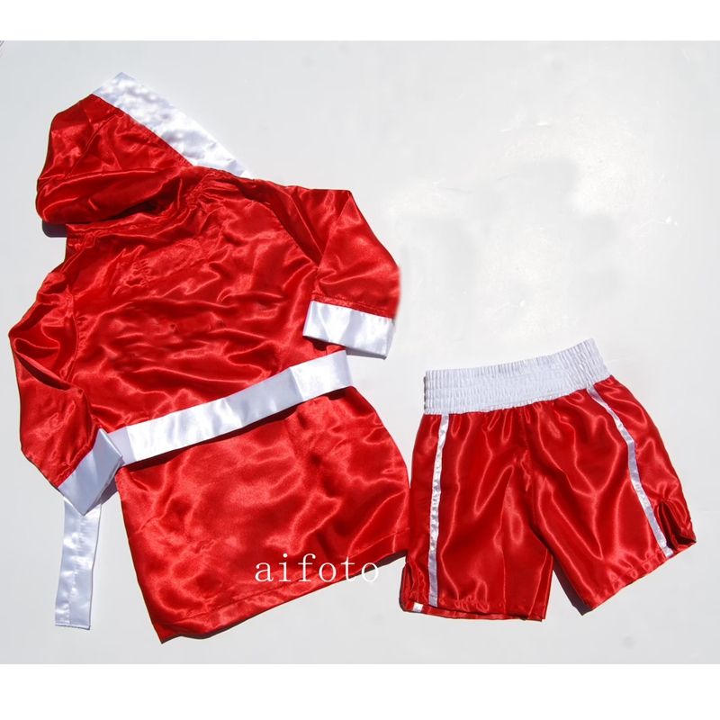 Baby Boxer Red Robe And Pants Set Sanda Free Fight Boxing