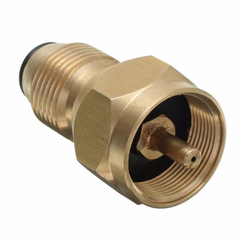 Outdoor Propane Refill Brass Adapter LP Gas 1 Lb Cylinder-