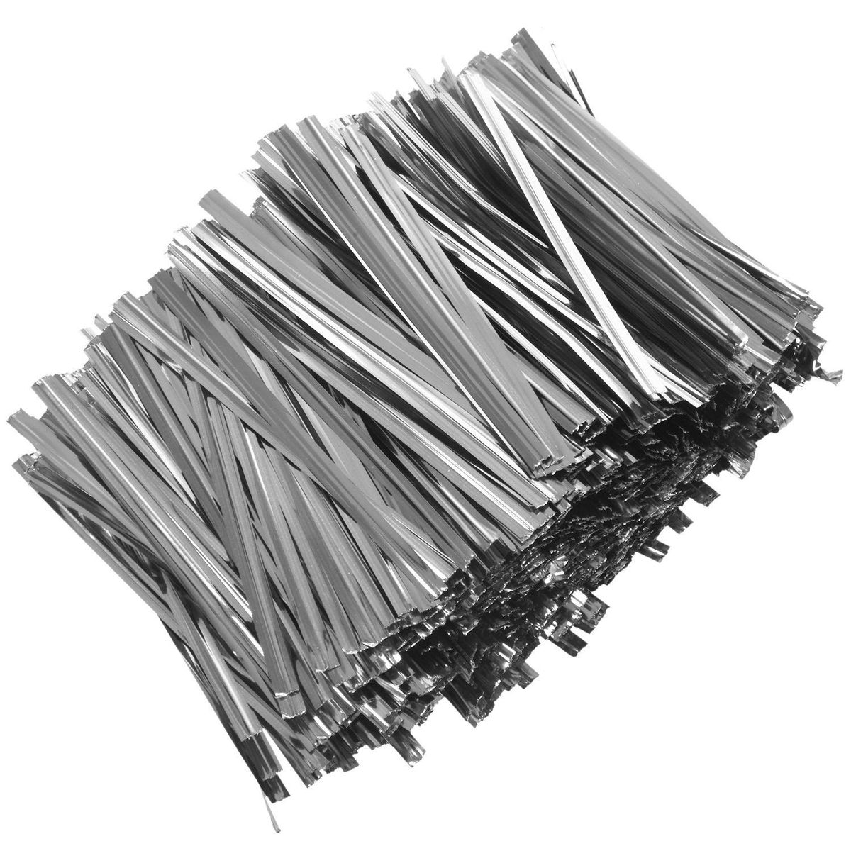 800x Metallic Wire For Cake Sealing Bags Lollipop Silver 8cm