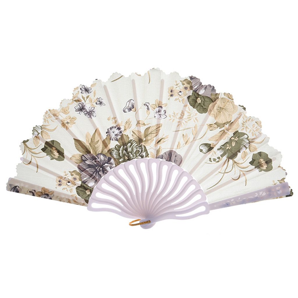 Held 1pc Style Folding Wedding Party Dance Lace Best Silk Chinese Fan C523 Hand Flower