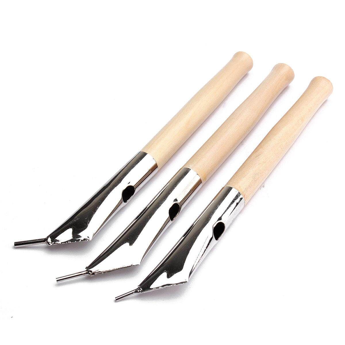 3 Stainless Steel Sculpture Fabric Tjanting Spout Printing Batik Pens Tools
