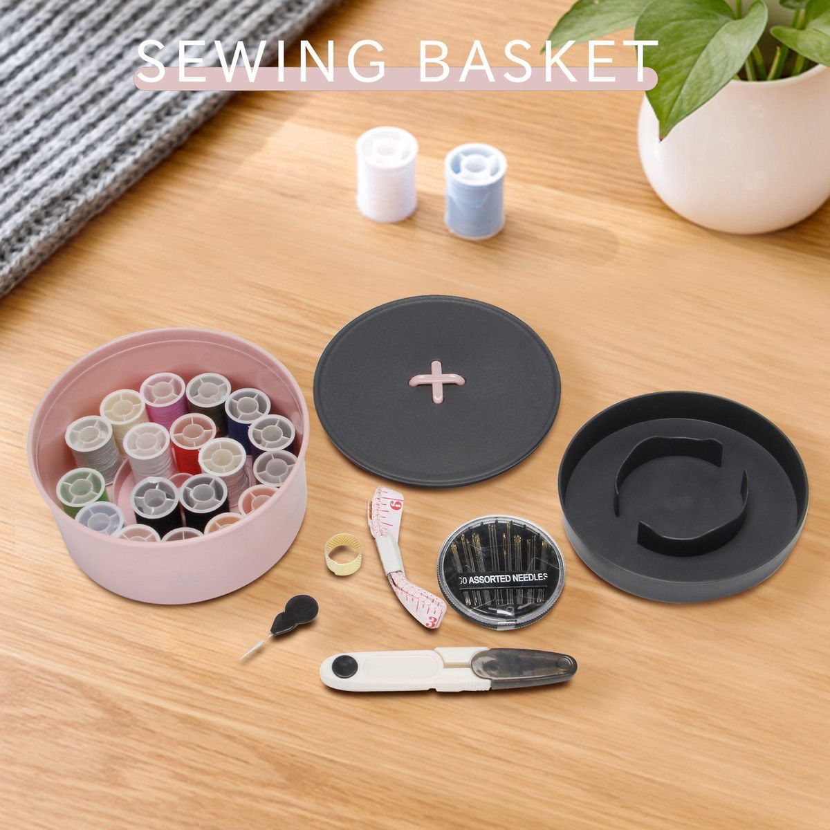 Travel Sewing Tools Accessories Portable Sewing Kits Pink