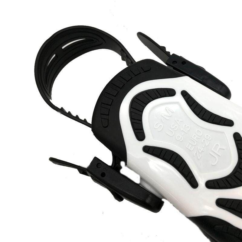 Adult Swimming Fins Snorkeling Foot Flipper Floating Training Fins Swimming Paddles Water Sports Adult Black And White S / M