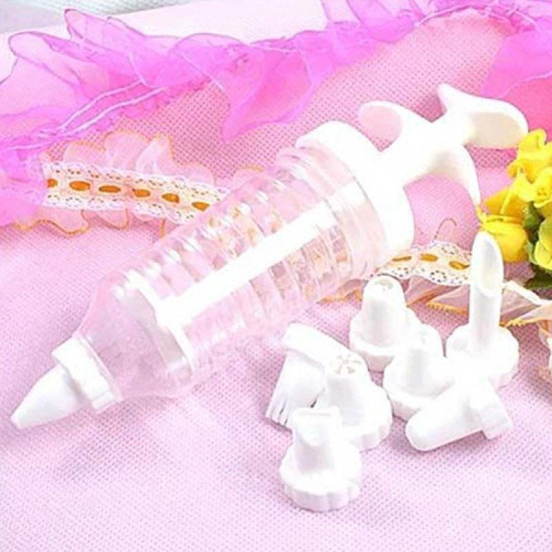 8 Pcs Nozzles Syringe Pen Cake Cream Pastry Cookie-