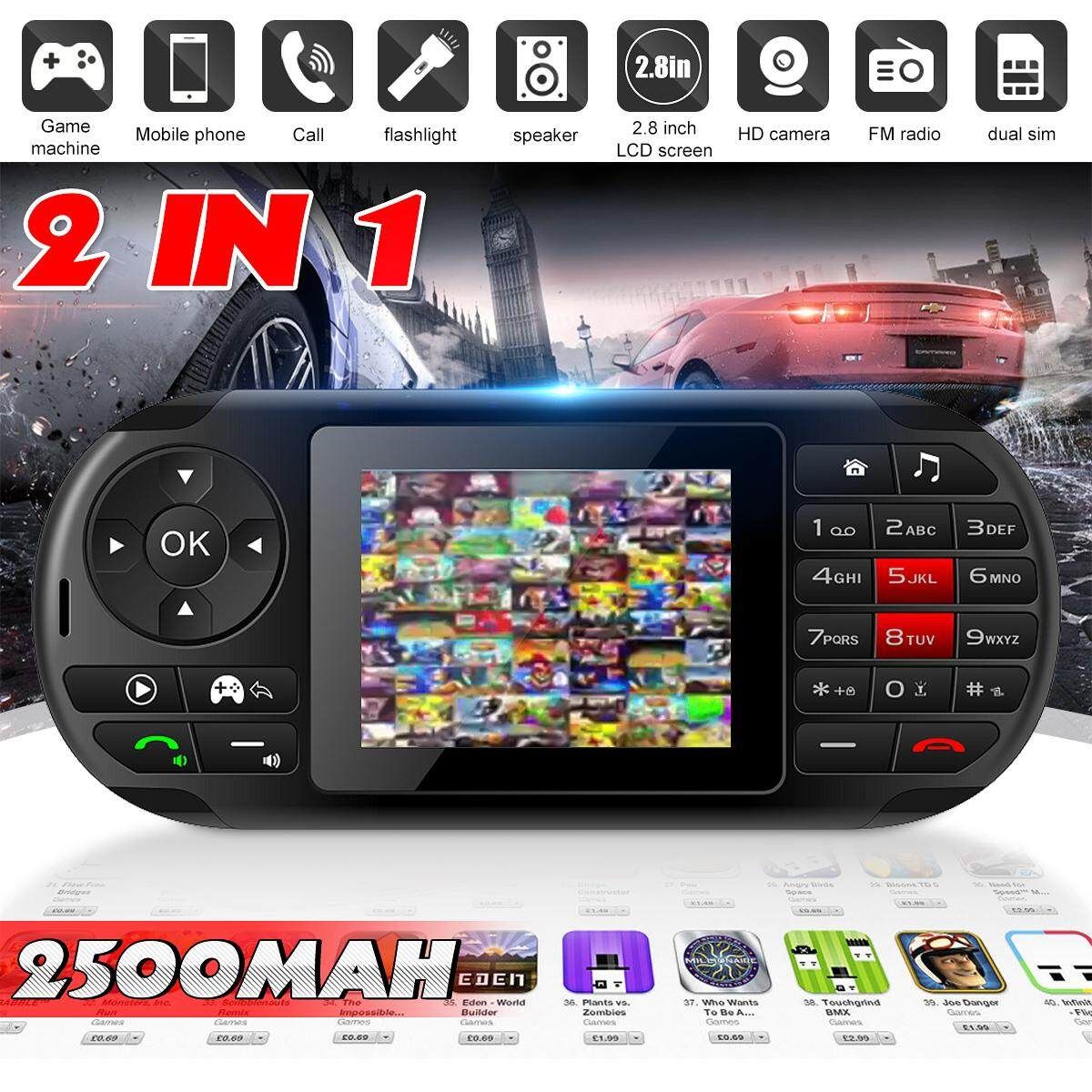 Game Phone Dual Cards Dual Standby 84 Games In 1 Mp3 E-books Video Playback Cell Phones Black