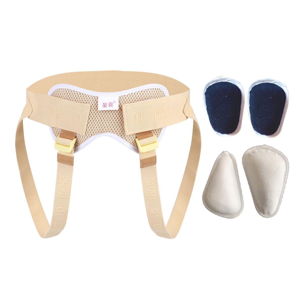 Inguinal Hernia Support Belt Waist Strap Guard 2 Cotton 2  Pads