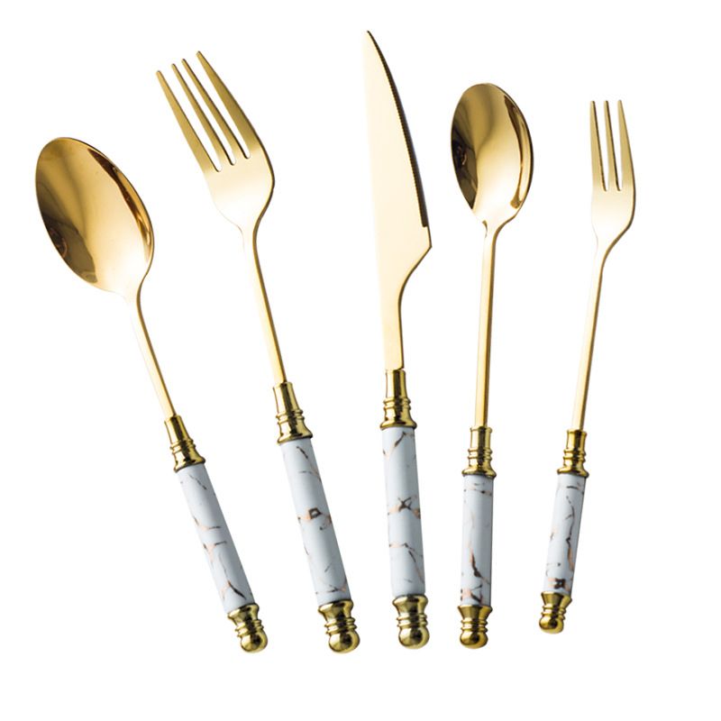 20 Ceramic Stainless Steel Creative Knives, Forks, Spoons