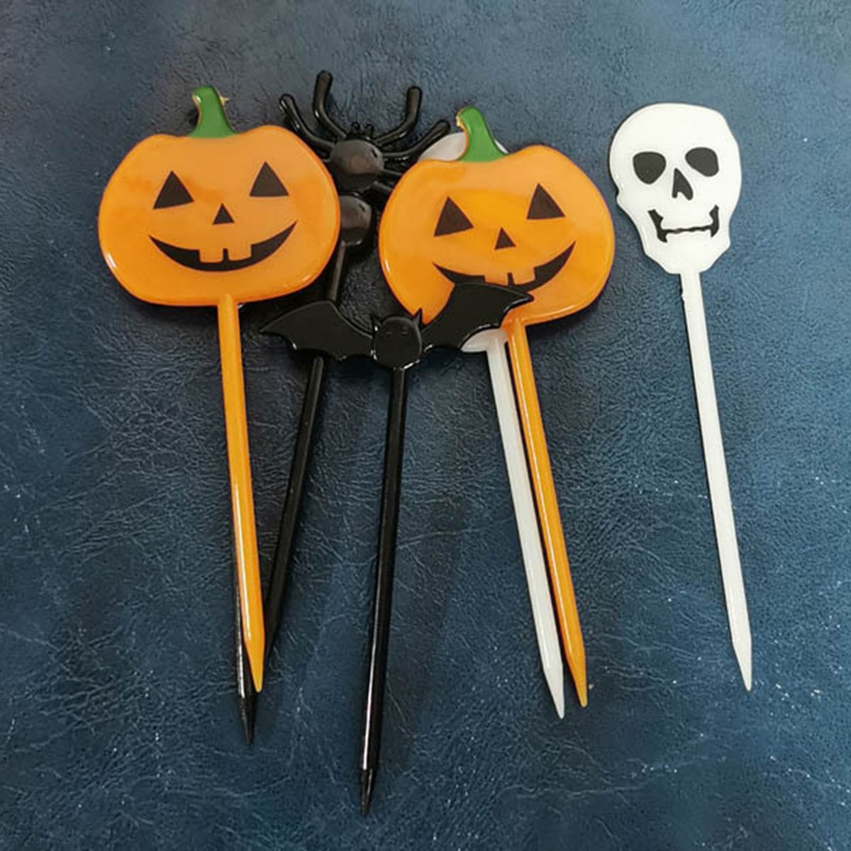 10Pcs Fruit Fork Reusable Cartoon Lunch Pick Multicolor