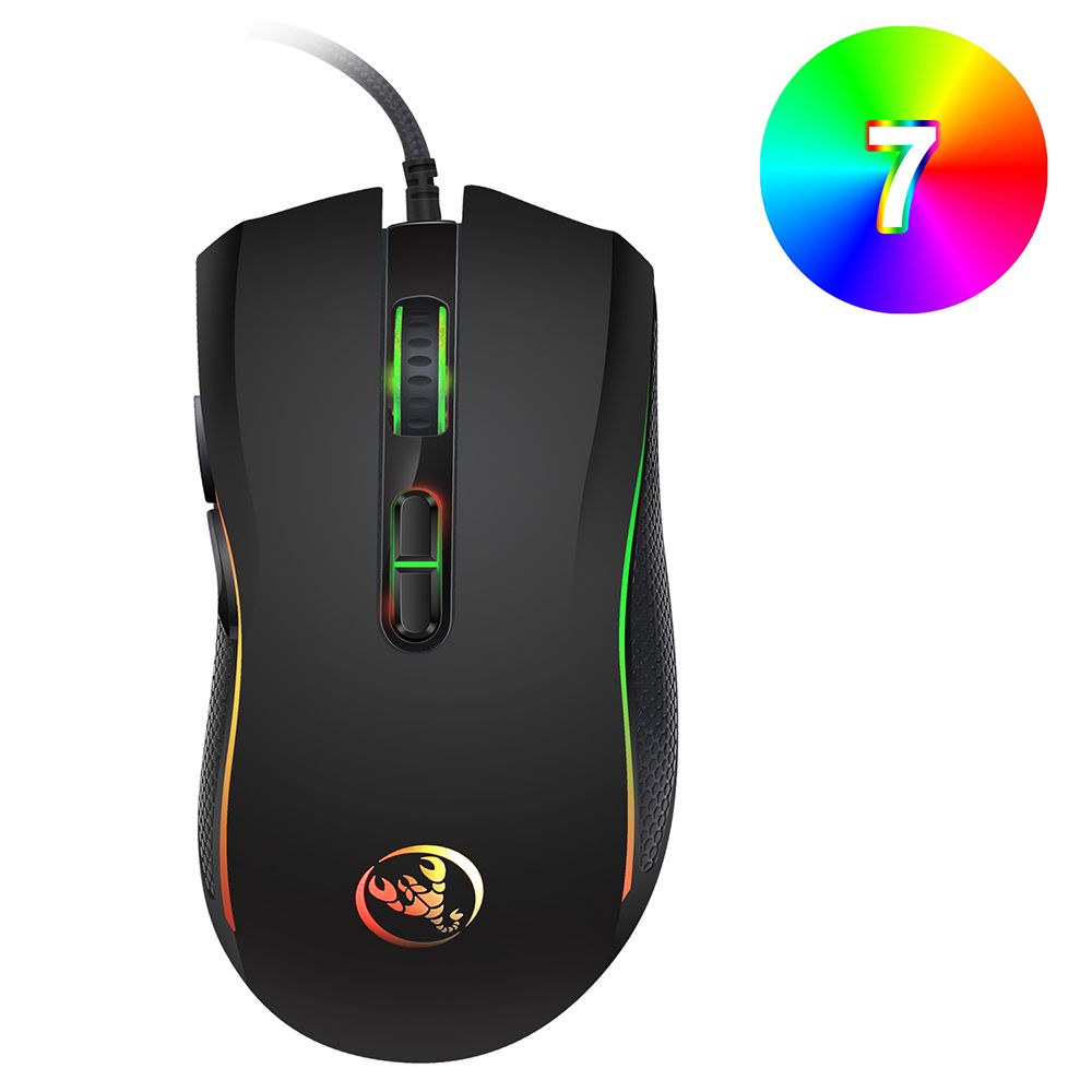 A869 Wired Gaming Mouse 3200DPI 7 Buttons 7 Color LED