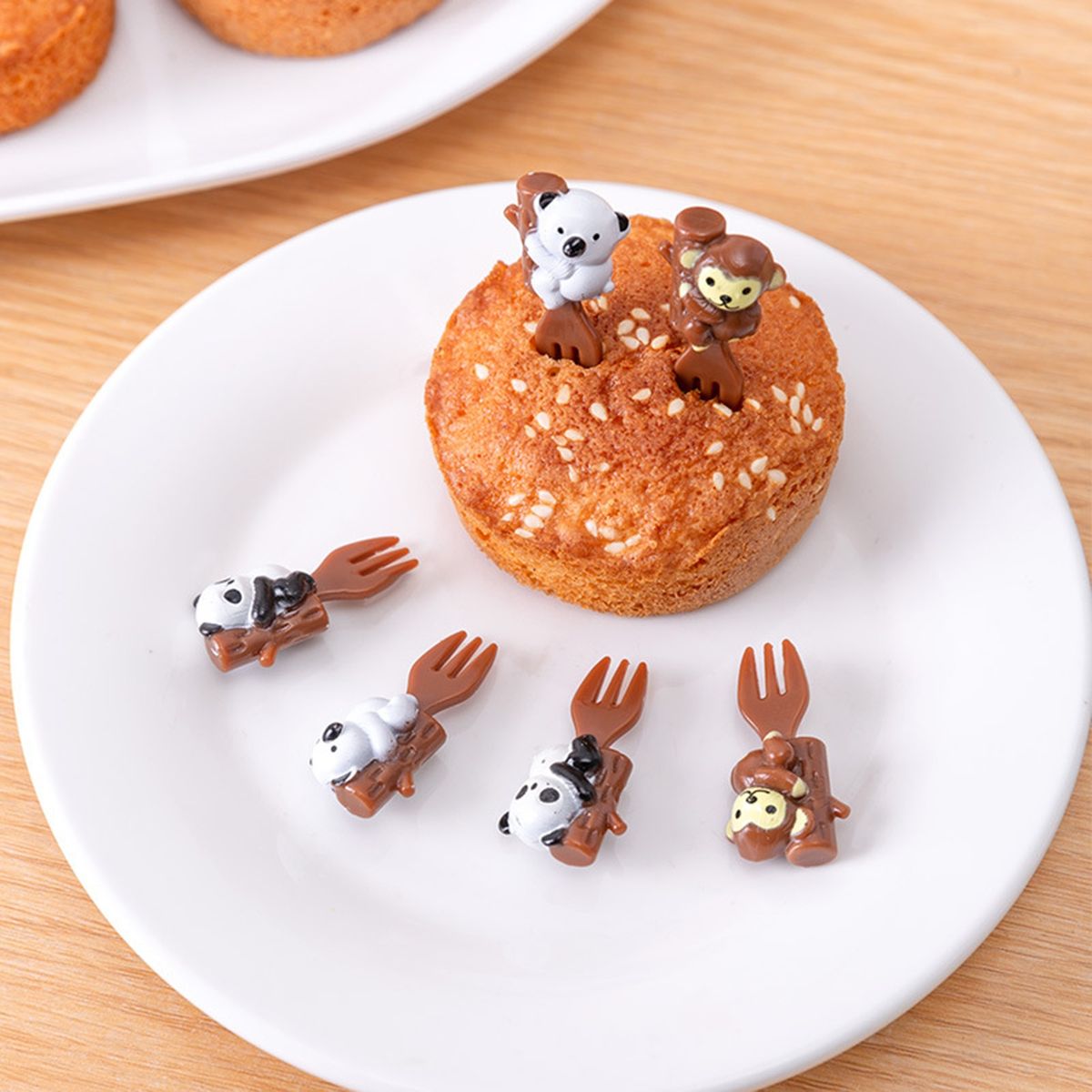 6Pcs Fruit Pick Food Grade Dessert Fork B
