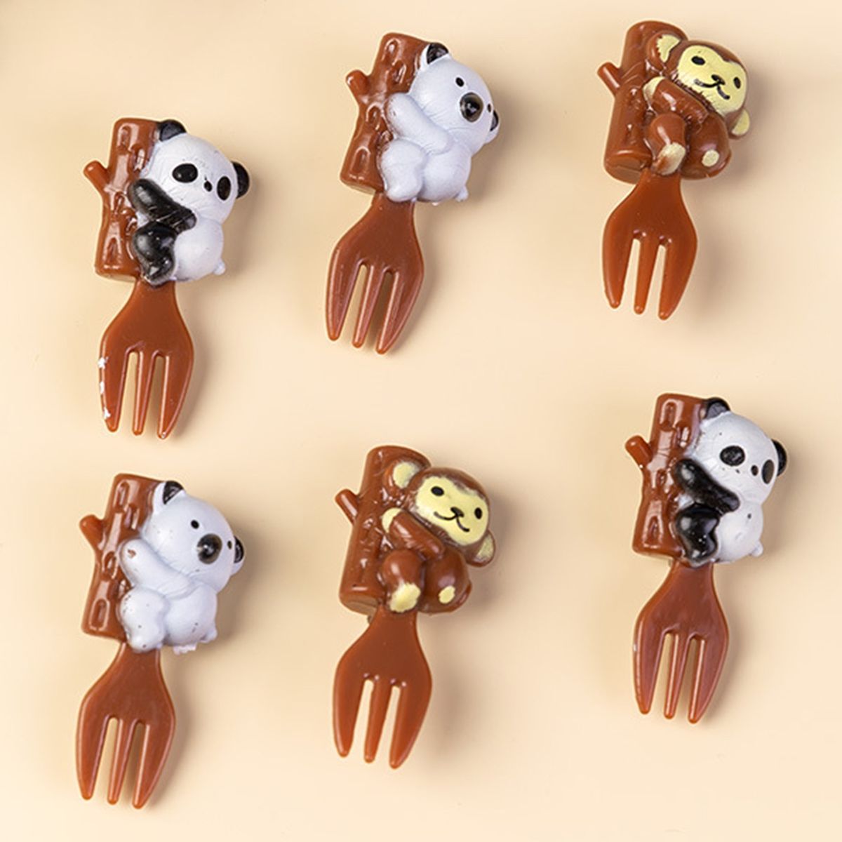 6Pcs Fruit Pick Food Grade Dessert Fork B
