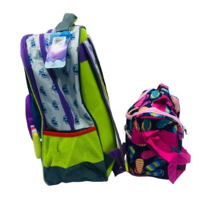 Emoji Back To School Backpack Bag With Matching Lunch Bag For Girls
