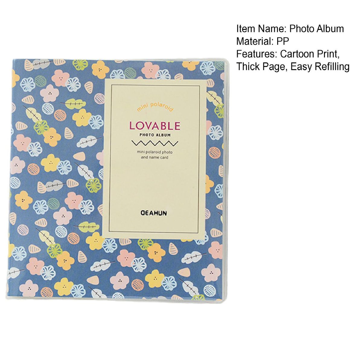 Photo Storage Holder Waterproof Photo Collection Book Dark Blue