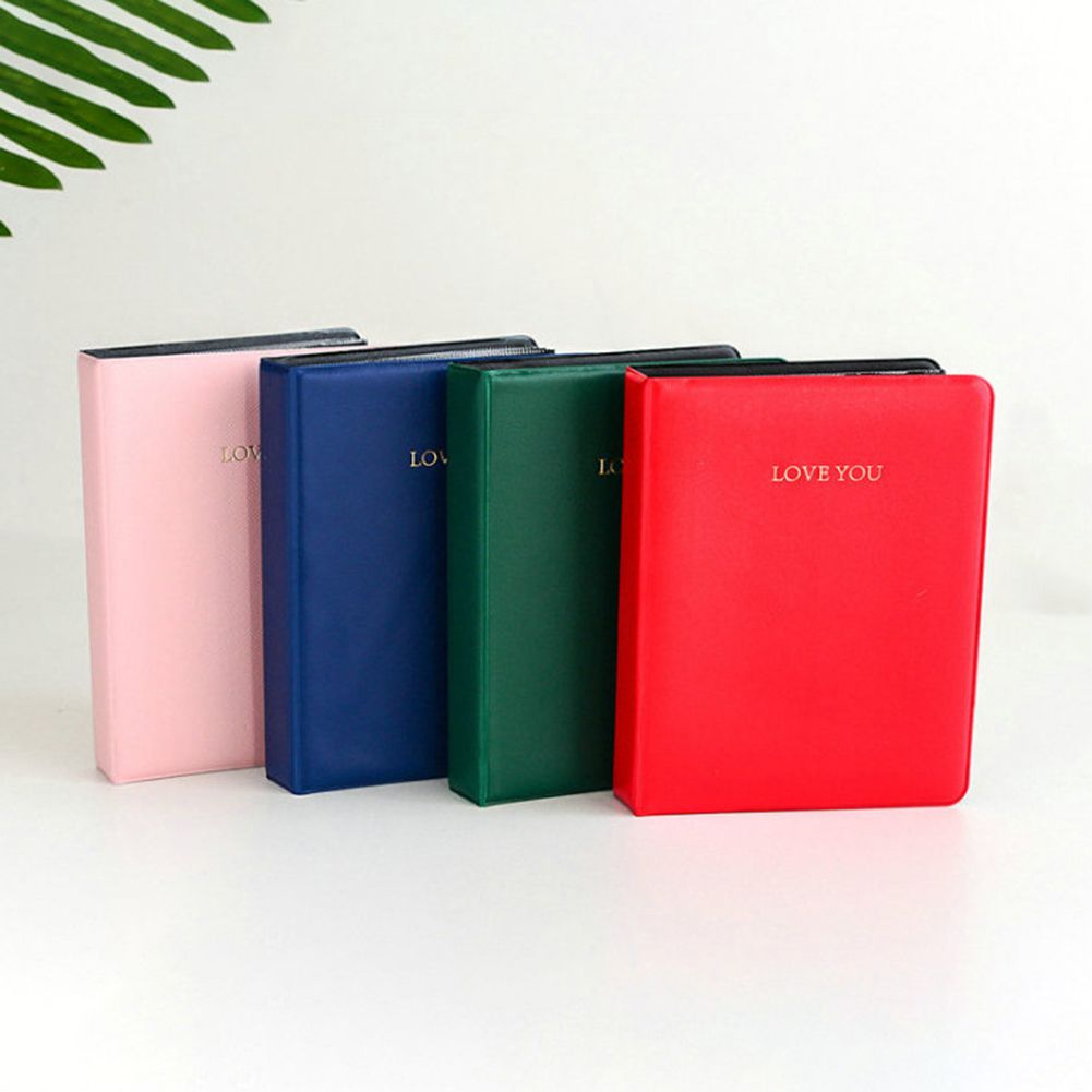 64 Pockets LOVE YOU Photo Album Picture Holder For-Red
