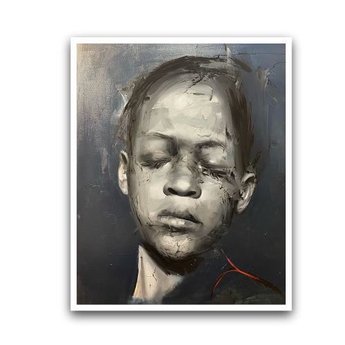 Framed Sleep Boy Premium Wall Art Canvas