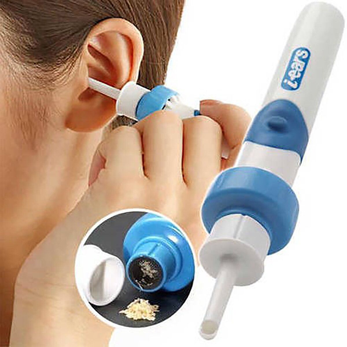 Electric Cordless Safe Vibration Painless Vacuum Ear Pick Cleaner Remover Spiral Ear-Cleaning Device Earpick