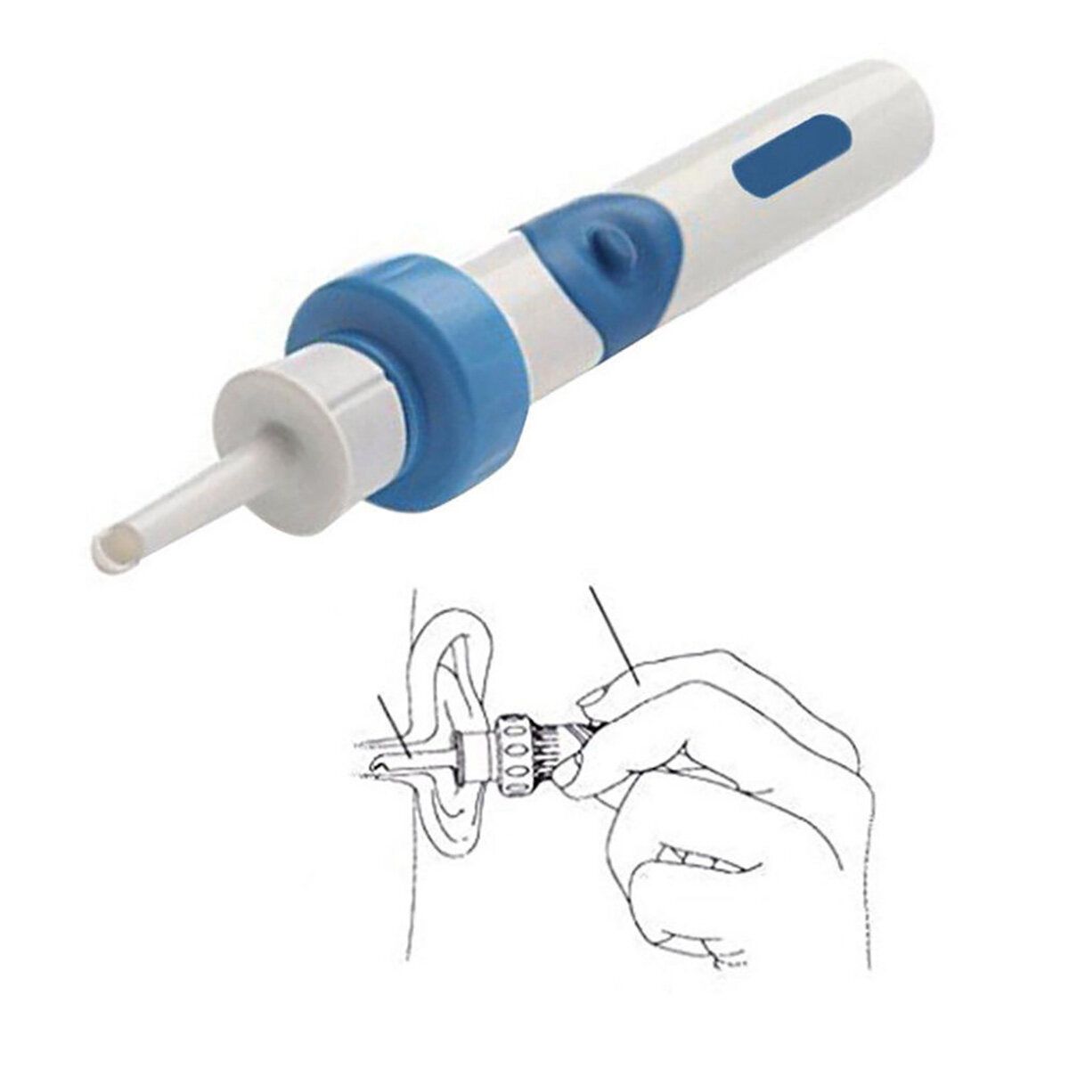 Electric Cordless Safe Vibration Painless Vacuum Ear Pick Cleaner Remover Spiral Ear-Cleaning Device Earpick