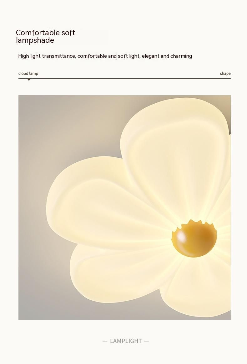 Modern minimalist flowers warm bedroom lamp ceiling