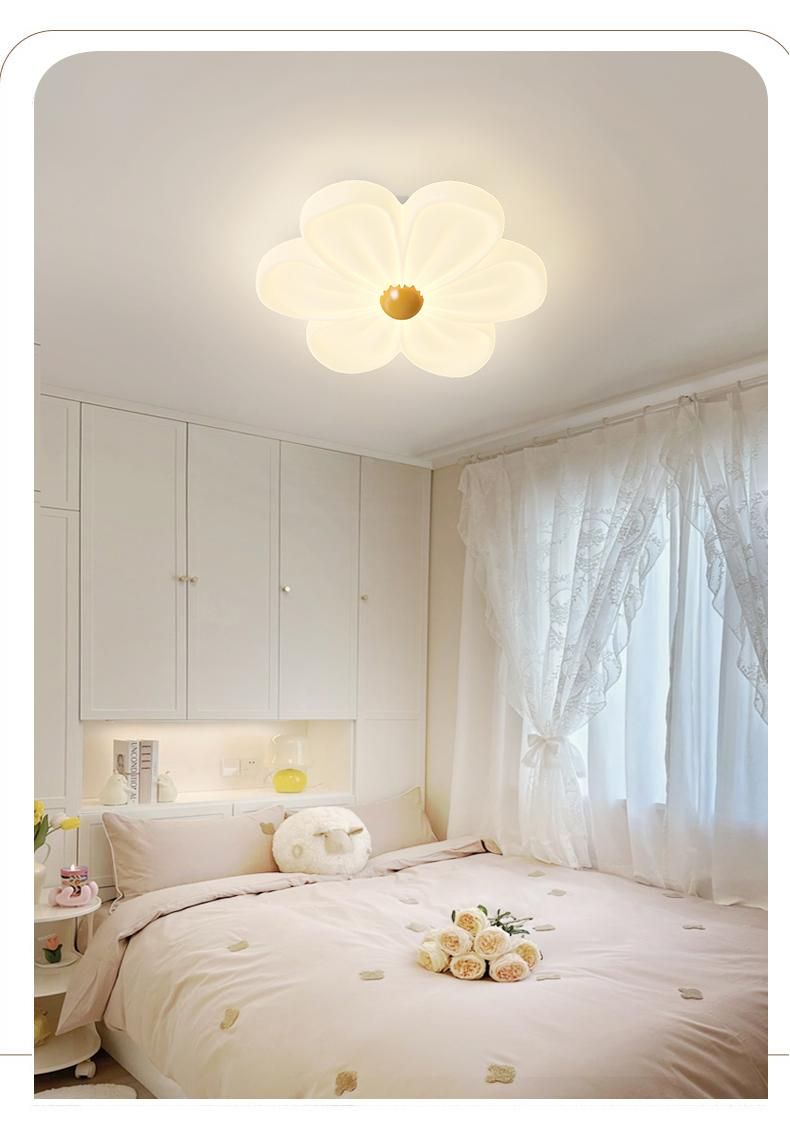 Modern minimalist flowers warm bedroom lamp ceiling