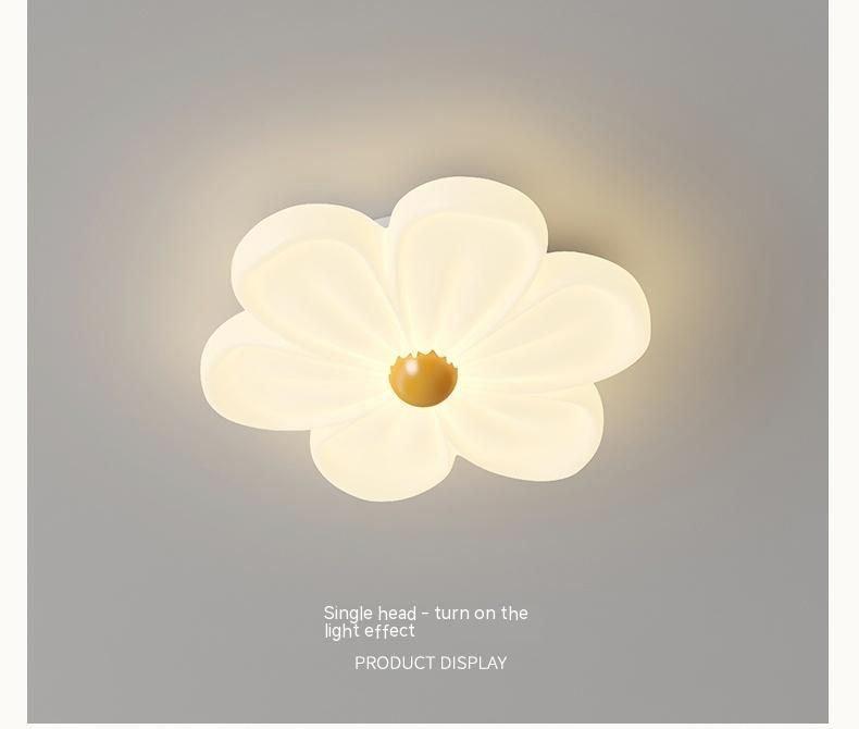 Modern minimalist flowers warm bedroom lamp ceiling