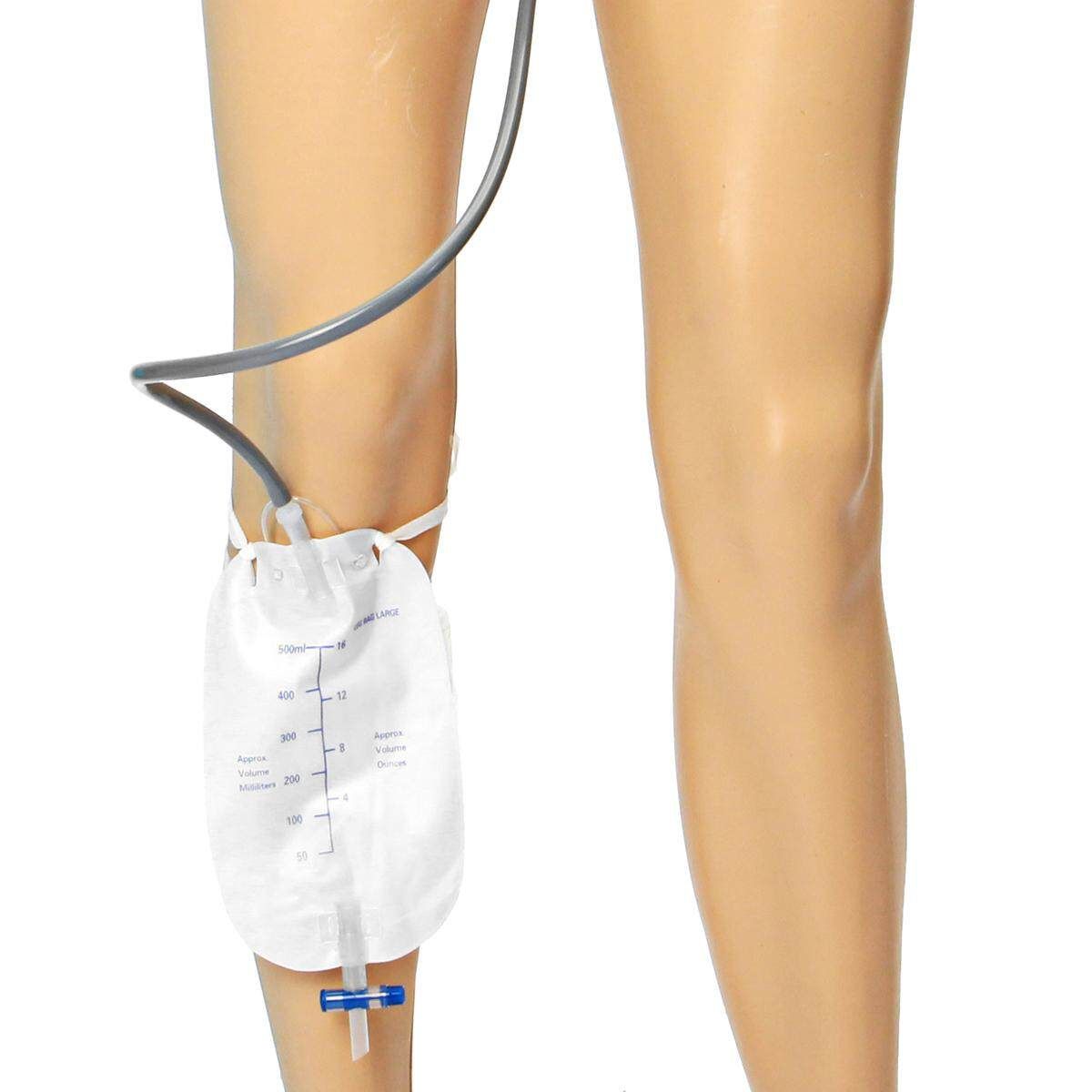 Upgrade Incontinence Male Urine Leg Bag SILICONE Urine Collector With Catheter L