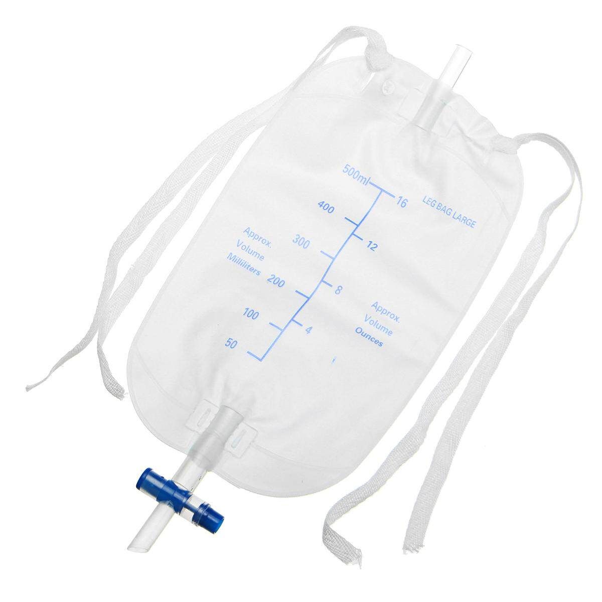 Upgrade Incontinence Male Urine Leg Bag SILICONE Urine Collector With Catheter L