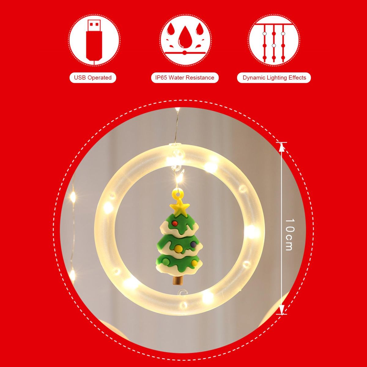D C 5 V Hanging Fairy LEDs String Lights Curtain Lamp Dancing Dynamic Lighting Effects USB Powered Operated IP65 Water Resistance with Snowman Santa Claus Christmas Tree Elk Xmas Hat Design for Xmas Christmas Festival Holiday