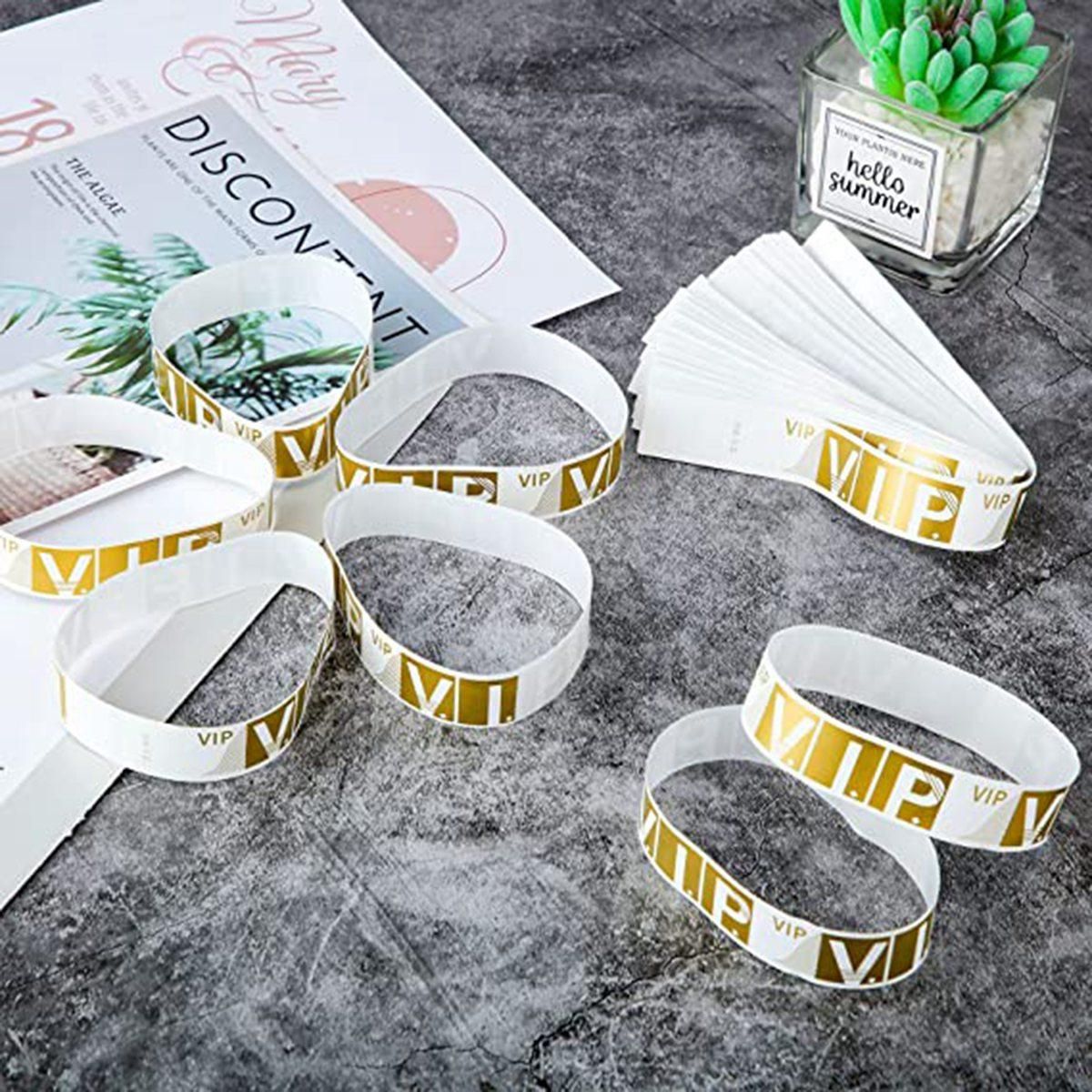500 Pcs VIP Wristbands Lightweight Event Bracelets