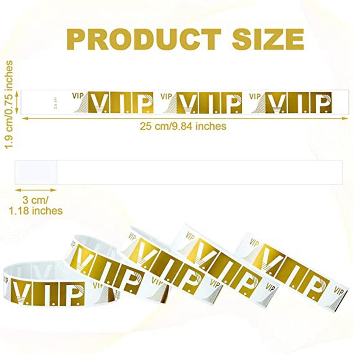 500 Pcs VIP Wristbands Lightweight Event Bracelets
