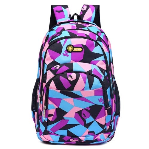 Teenagers Secondary School Backpack - Large- Purple And Pink
