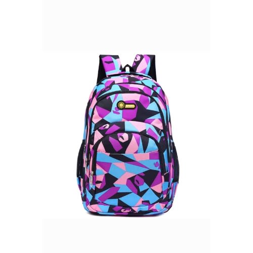 Teenagers Secondary School Backpack - Large- Purple And Pink