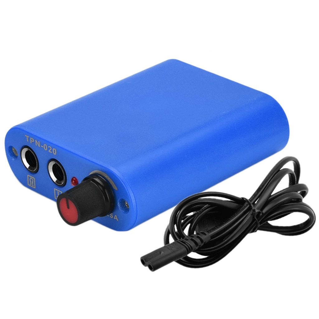 Portable Mini Tattoo Power Supply With Power Cord For Tattoo Blue