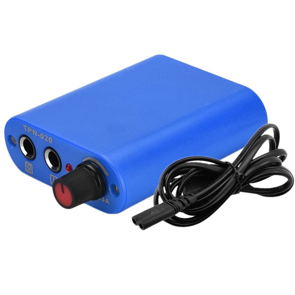 Portable Mini Tattoo Power Supply With Power Cord For Tattoo Blue