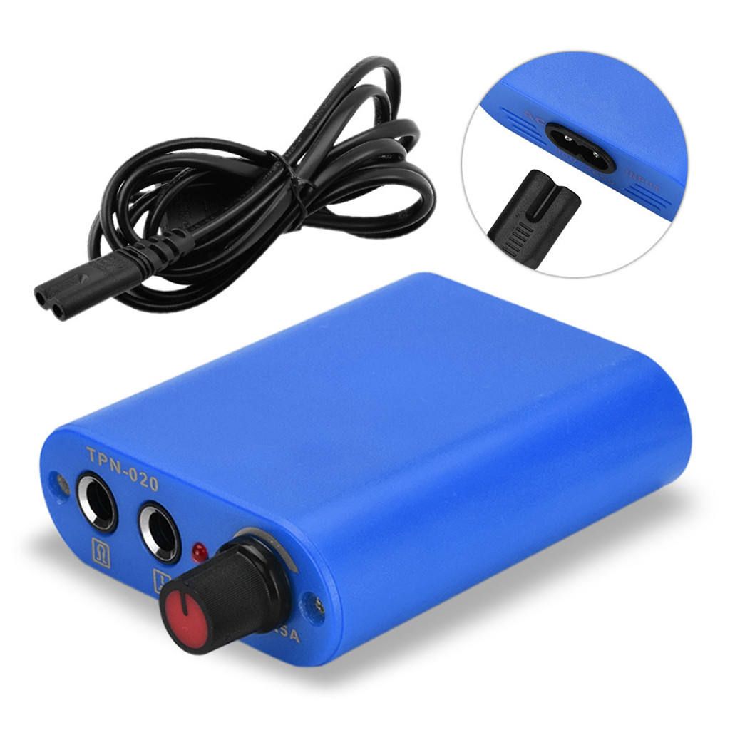 Portable Mini Tattoo Power Supply With Power Cord For Tattoo Blue