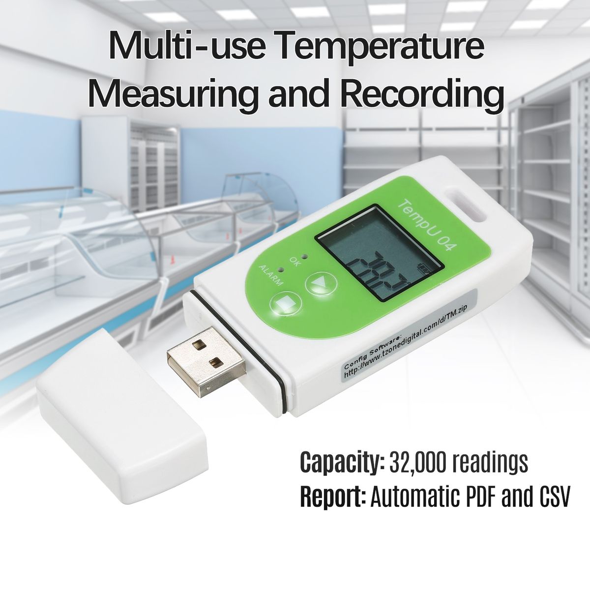 Mini Data Logger USB Temperature Humidity Multi-use USB