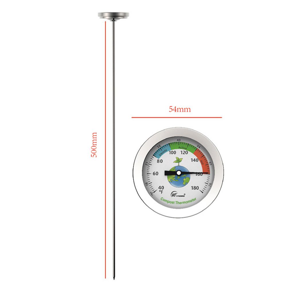 Stainless Steel 50cm Compost Soil Thermometer Tester
