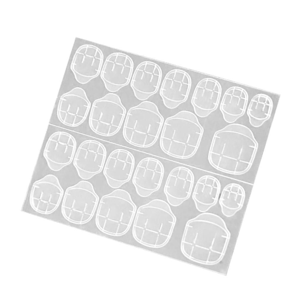12/ Double-side Adhesive Sticker Transparent Nail Glue For False 24pcs