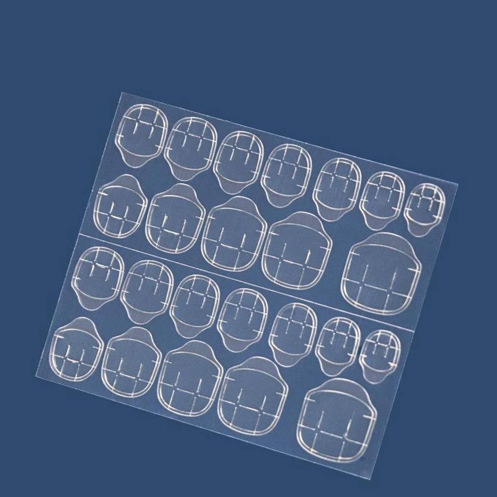 12/ Double-side Adhesive Sticker Transparent Nail Glue For False 24pcs