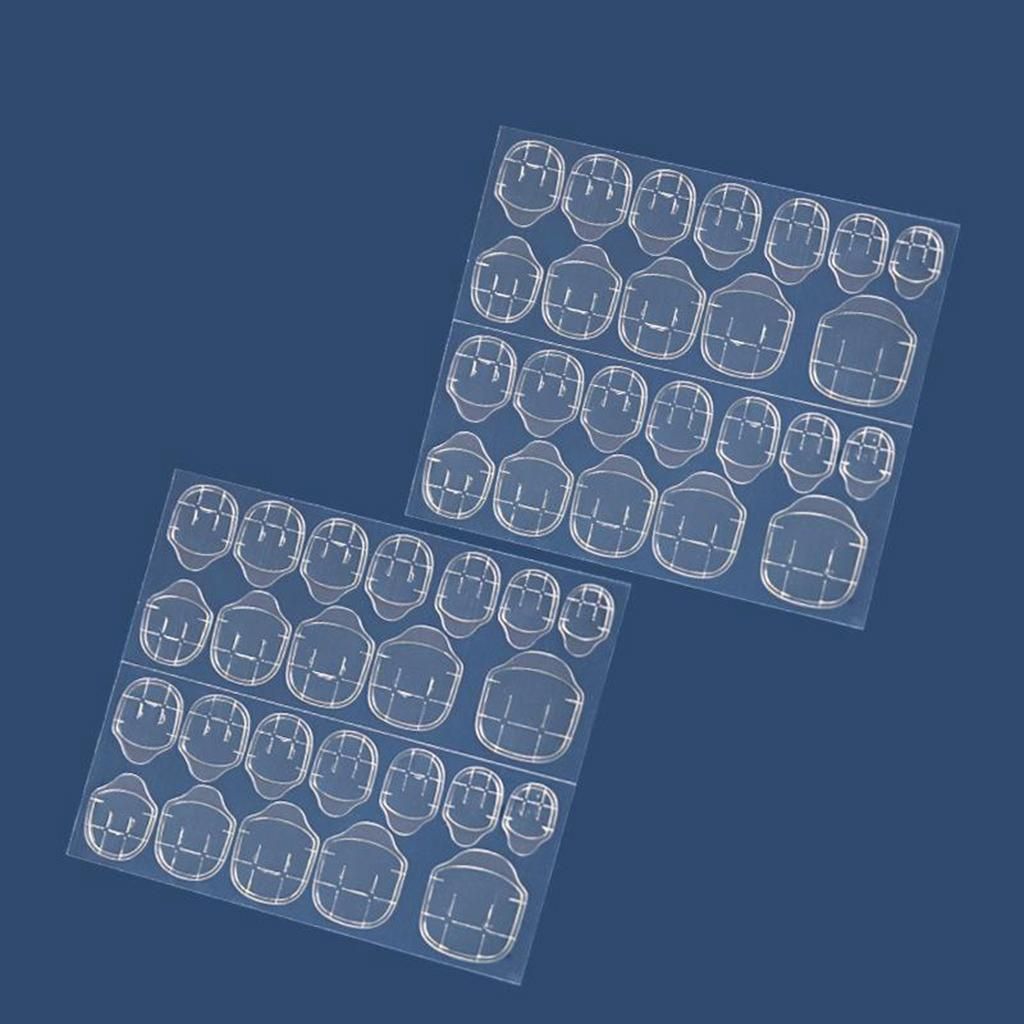 12/ Double-side Adhesive Sticker Transparent Nail Glue For False 24pcs