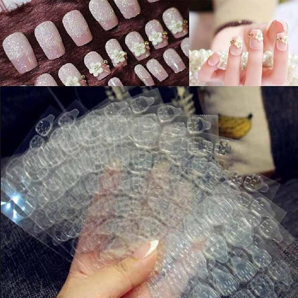 12/ Double-side Adhesive Sticker Transparent Nail Glue For False 24pcs