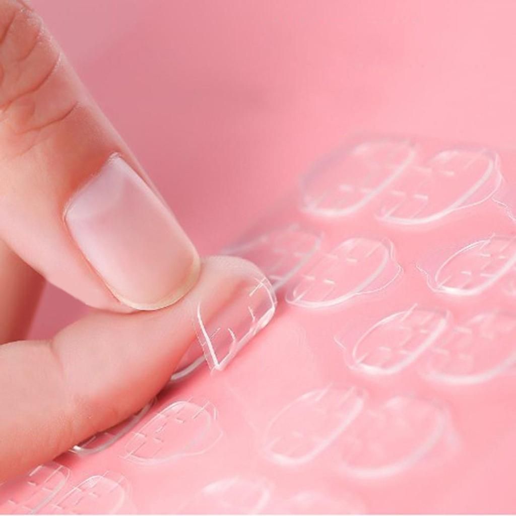 12/ Double-side Adhesive Sticker Transparent Nail Glue For False 24pcs